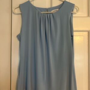 Calvin Klein Light Blue Sleeveless Blouse